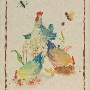 Tea Towels Linen – Chickens