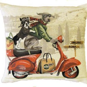 Belgium Cushion – Red Scooter