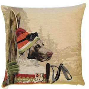 Belgium Cushion – Ski Dog