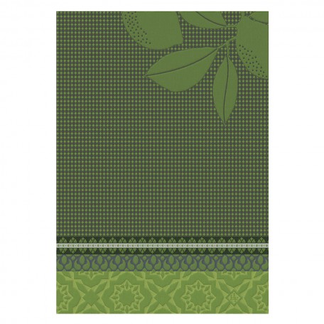 Hand towels Cotton weave-Jacquard Le Francais-Citronnier green