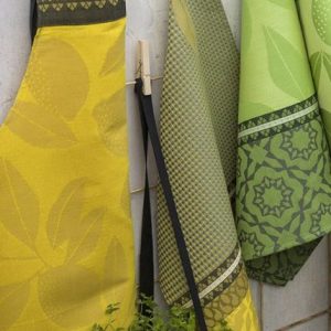 Apron Cotton-Jacquard Le Francais-Citronniers Yellow Set