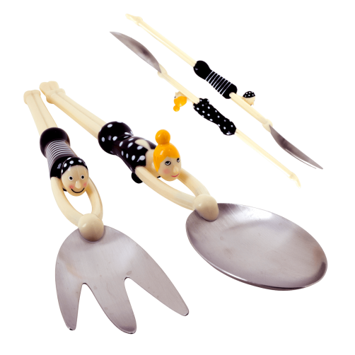 Pylones-Salad Servers – Swimmers black costume