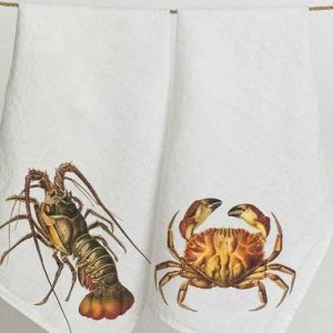 Tea Towels Linen  LINOROOM from Lithuania – crab