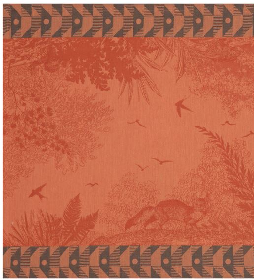 Jacquard Francais French cotton napkin set of 4 – forest red