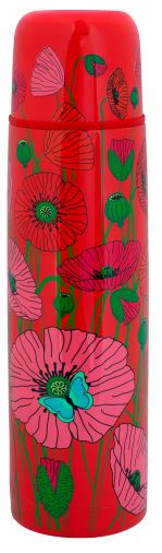 Pylones of Paris – thermos flask – coquelicots