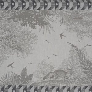 Jacquard Francais French cotton napkin set of 4 – forest grey