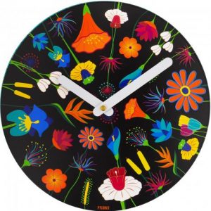 Pylones of Paris Happy clock – black