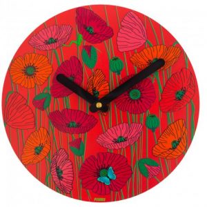 Pylones of Paris Happy clock – red