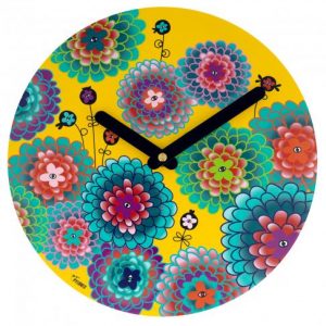 Pylones of Paris Happy clock – yellow