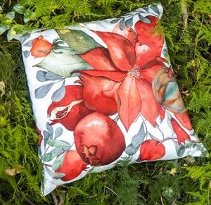 Cushion Italian Cotton-Poppy