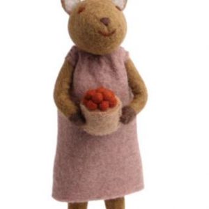 Handmade Felt Toys – girl with berries 27cm tall
