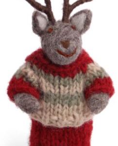 Handmade Felt Toys – Deer red pants